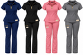 Gold-Zip Scrub Set